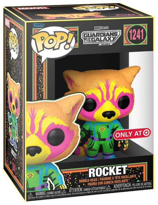 Funko PoP! Marvel: Rocket (Guardians of the Galaxy Volume 3)(Blacklight) 1241 (Target Exclusive)