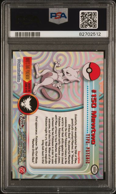 PSA 9 Pokémon TCG: 2000 Mewtwo #150 Topps Chrome Pokemon TV