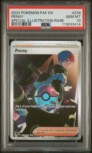 PSA 10 Pokémon TCG: 2024 Penny 239/091 S&V: Paldean Fates