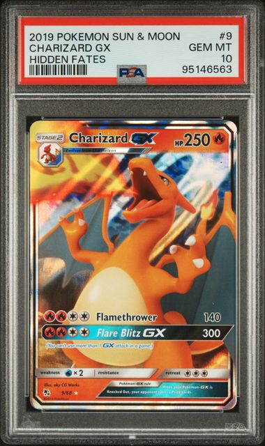 PSA 10 Pokémon TCG: 2019 Charizard GX 9/68 SM: Hidden Fates
