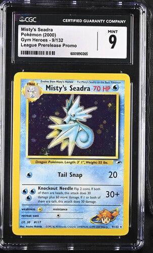 CGC 9 Pokémon TCG: 2000 Misty's Seadra #117 Gym Heroes