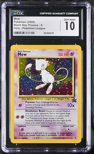 CGC 10 Pokémon TCG: 2000 Mew #9 WoTC Promo