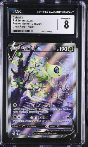 CGC 8 Pokémon TCG: 2021 Celebi V 245/264 SWSH: Fusion Strike