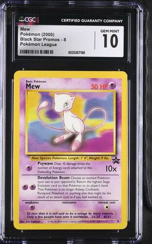 CGC 10 Pokémon TCG: 2000 Mew #8 WoTC Promo