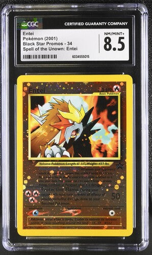 CGC 8.5 Pokémon TCG: 2001 Entei Promo - 34 - Spell of the Unown: Entei