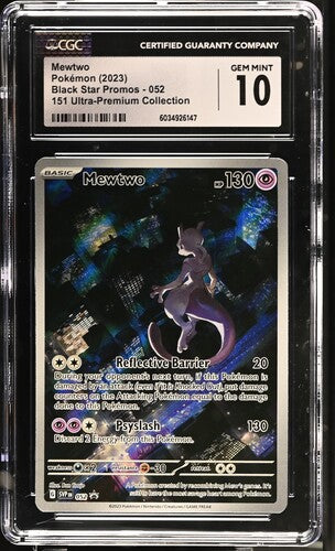 CGC 10 Pokémon TCG: 2023 Mewtwo Promo 052 151 Ultra-Premium Collection