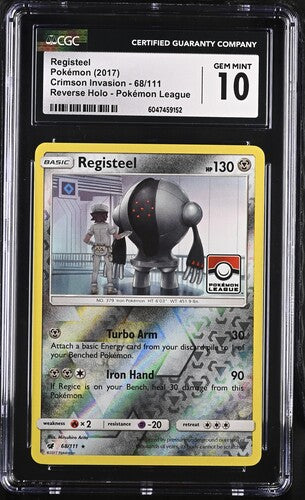 CGC 10 Pokémon TCG: 2017 Registeel 68/111 SM: Crimson Invasion