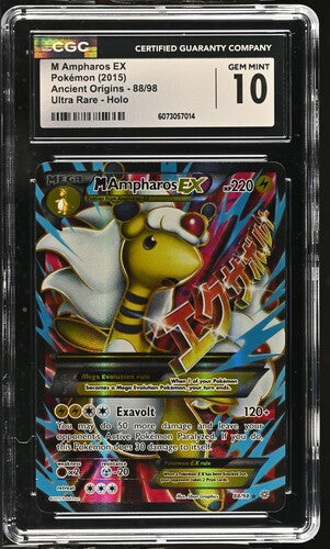 CGC 10 Pokémon TCG: 2015 M Ampharos EX 88/98 XY: Ancient Origins