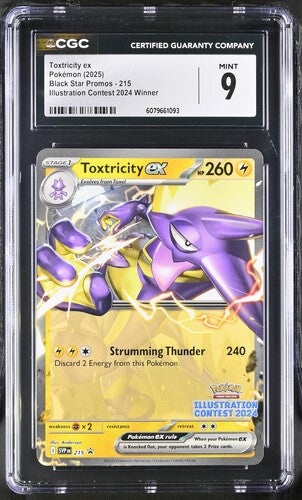 CGC 9 Pokémon TCG: 2025 Toxtricity ex - #215 - SV: Illustration Contest 2024 Promo