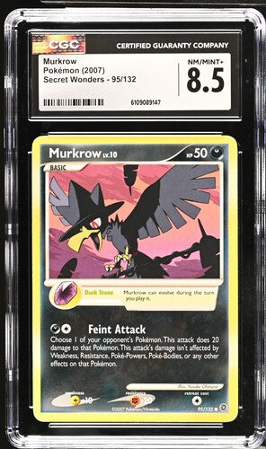 CGC 8.5 Pokémon TCG: 2007 Murkrow LV.10 16/132 Secret Wonders