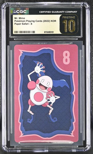 CGC 10 Pokémon: 2022 Korean Mr.Mime - #8 - Paper Safari Playing Card