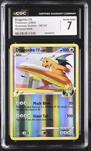 CGC 7 Pokemon TCG: 2009 Dragonite FB Reverse Holo 56/147 - Supreme Victors