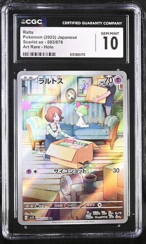 CGC 10 Pokémon TCG: 2023 Japanese Ralts 083/078 AR sv1S Scarlet ex