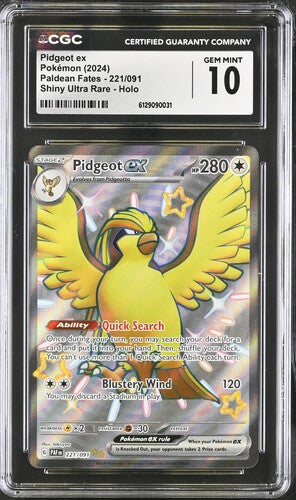 CGC 10 Pokémon TCG: 2024 Pidgeot ex - 221/091 - SV: Paldean Fates