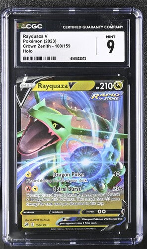 CGC 9 Pokémon TCG: 2023 Rayquaza V - 100/159 - S&S: Crown Zenith