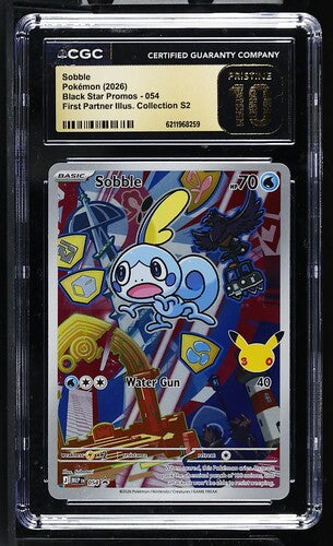 CGC 10 Pokémon TCG: 2026 Sobble 054  - First Partner Illus. Collection S2