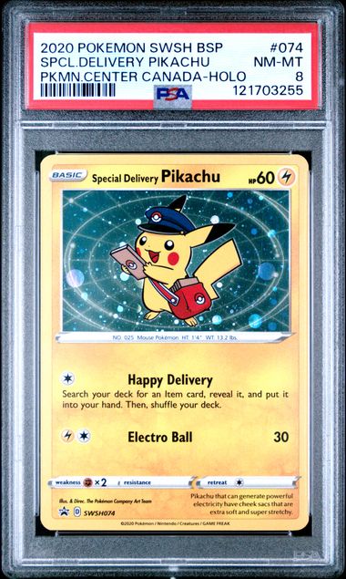 PSA 8 Pokémon TCG: 2020 Special Delivery Pikachu -  SWSH074 Sword & Shield Promo
