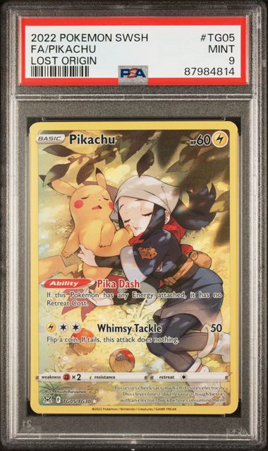 PSA 9 Pokémon TCG: 2022 Pikachu TG05/TG30 SWSH: Lost Origin