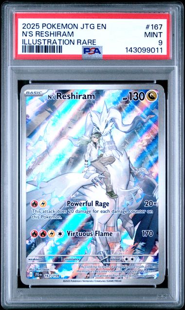 PSA 9 Pokémon TCG: 2025 N's Reshiram - 167/159 - SV: Journey Together