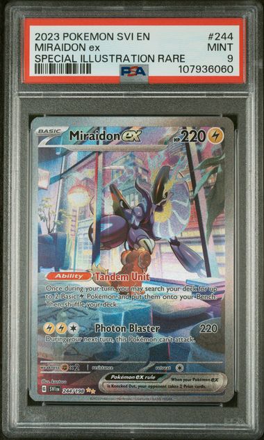 PSA 9 Pokémon TCG: 2023 Miraidon ex - 244/198 - SV: Scarlet & Violet