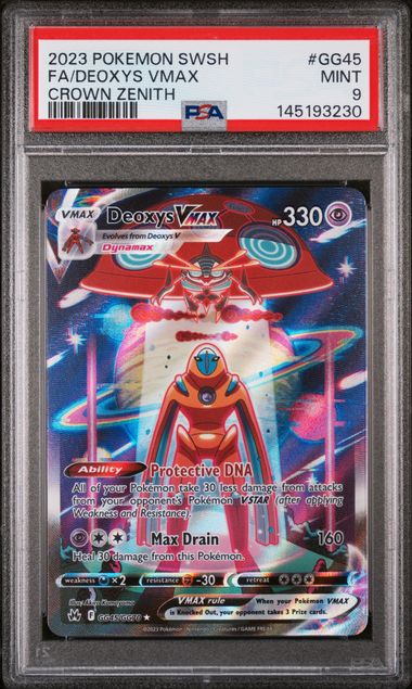 PSA 9 Pokemon TCG: 2023 Deoxys Vmax - GG45/GG70 - Crown Zenith