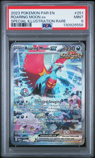 PSA 9 Pokémon TCG: 2023 Roaring Moon Ex 251/182 S&V: Paradox Rift
