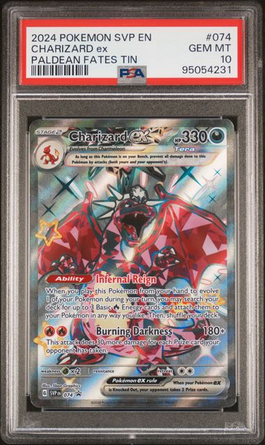 PSA 10 Pokémon TCG: 2024 Charizard ex - #074 - Paldean Fates Promo