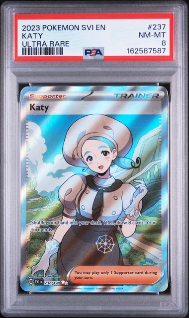 PSA 8 Pokémon TCG: 2023 POKEMON SVI EN-SCARLET & VIOLET #237 KATY ULTRA RARE