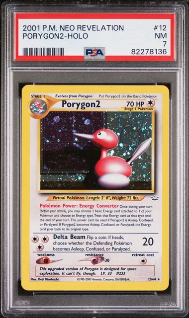 PSA 7 Pokémon TCG: 2000 Porygon2 12/64 Neo Revelation Holo