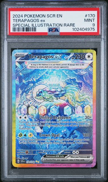 PSA 9 Pokémon TCG: 2024 Terapagos ex - 170/142 - Stellar Crown SIR