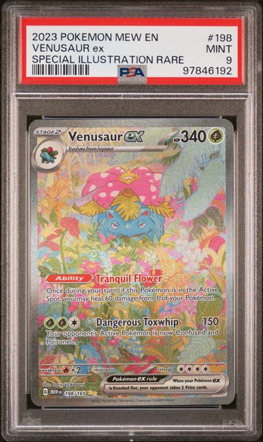 PSA 9 Pokemon TCG: 2023 Venusaur ex 198/165 Pokémon 151 Special Illustration Rare