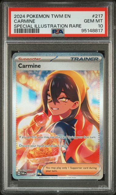 PSA 10 Pokémon TCG: 2024 Carmine 217/167 SV: Twilight Masquerade