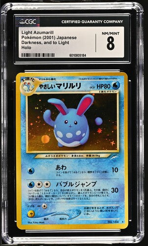 CGC 8 Pokémon TCG: 2001 Japanese Light Azumarill No. 164 Darkness and to Light