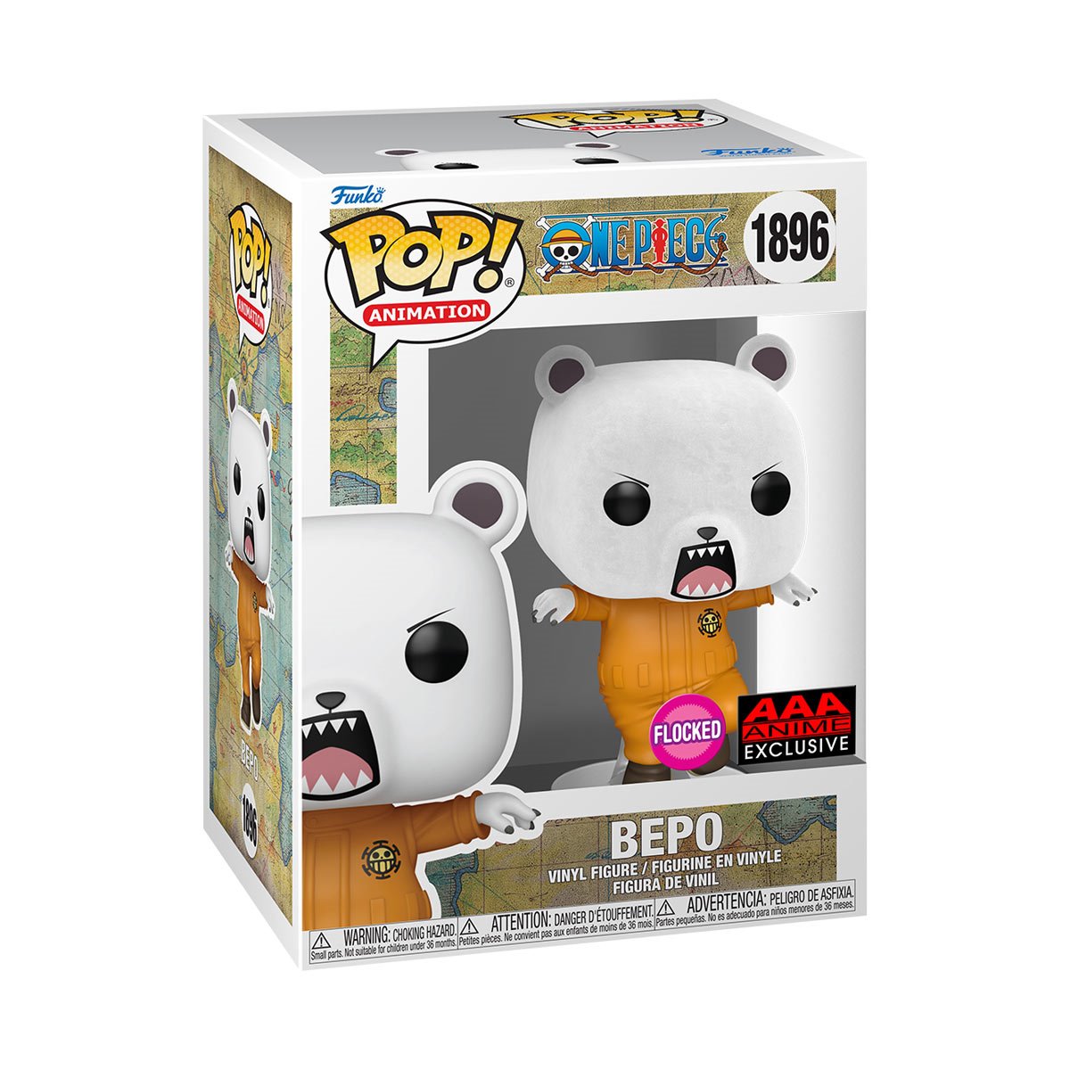 Funko PoP! One Piece: Bepo 1896 (Flocked)(AAA Anime Exclusive)