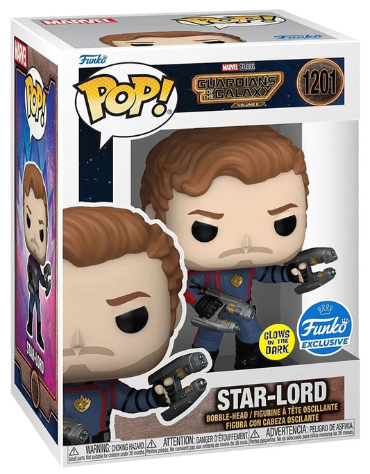 Funko PoP! Marvel: Star-Lord (Guardians of the Galaxy Volume 3) 1201 (Glow in The Dark)(Funko Exclusive)