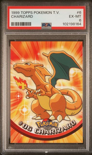 PSA 6 Pokemon TCG: 1999 Topps Pokemon T.V Charizard
