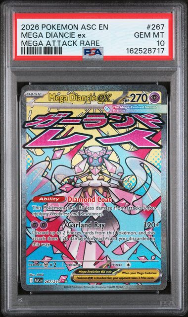 PSA 10 Pokémon TCG: 2026 Mega Diancie ex - 267/217 - ME: Ascended Heroes
