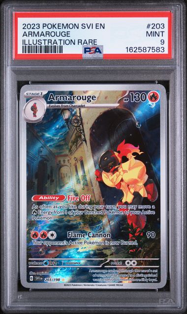 PSA 9 Pokémon TCG: 2023 Armarouge 203/198- Scarlet & Violet