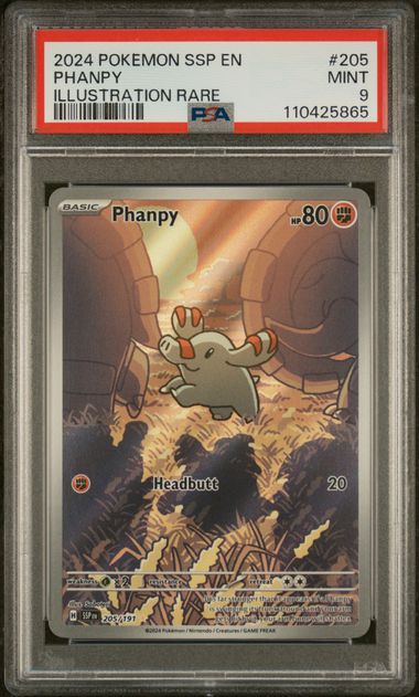PSA 9 Pokémon TCG: 2024 Phanpy 205/191 S&V: Surging Sparks