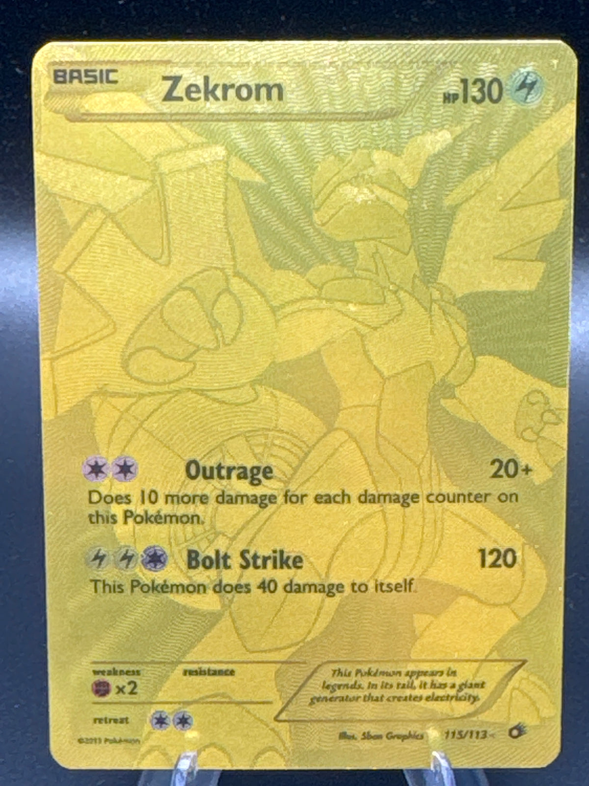 Pokémon TCG: 2013 Zekrom 115/113 Legendary Treasures Holo Secret Rare