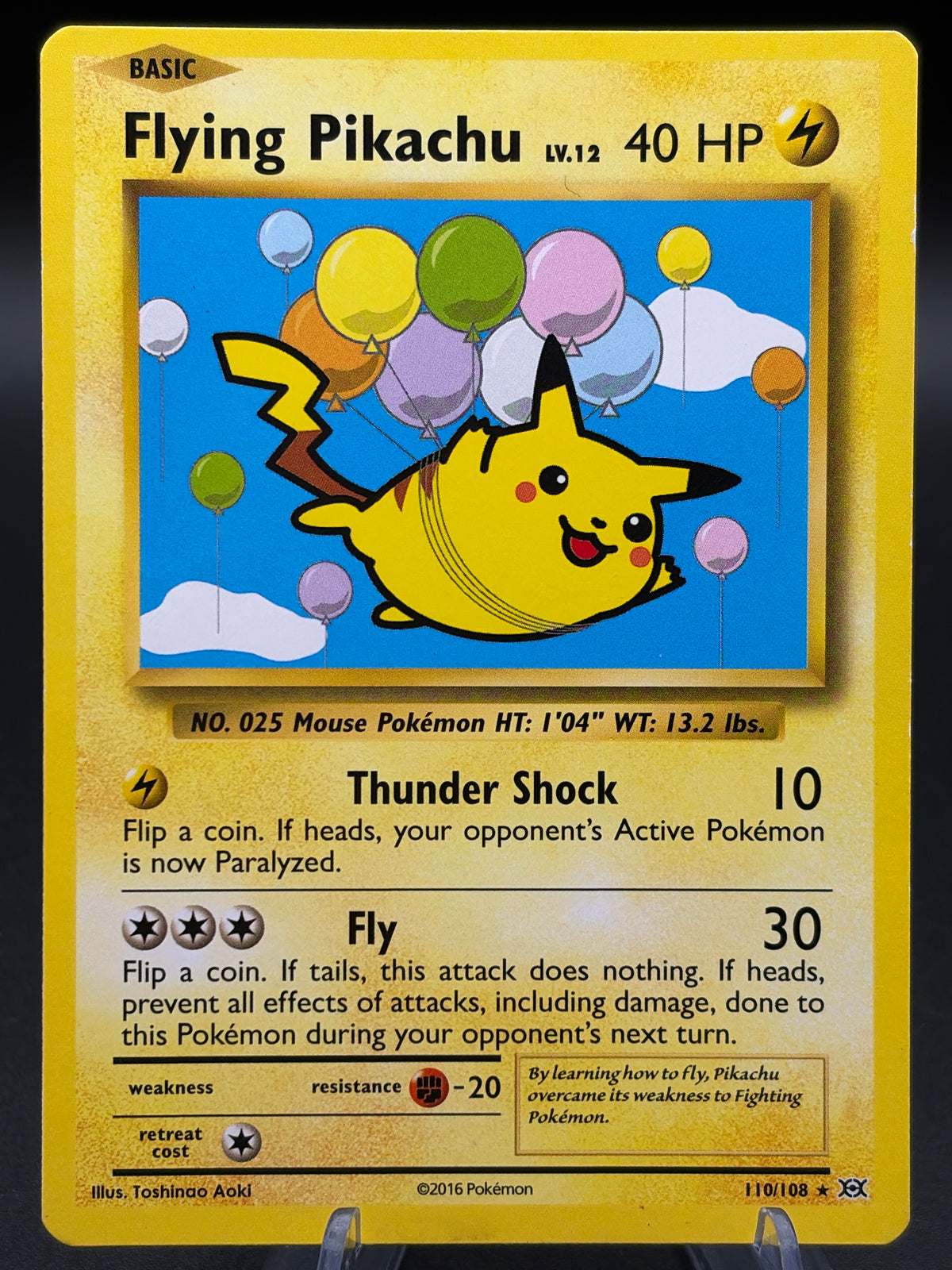 Pokémon TCG: 2016 Flying Pikachu 110/108 XY: Evolutions