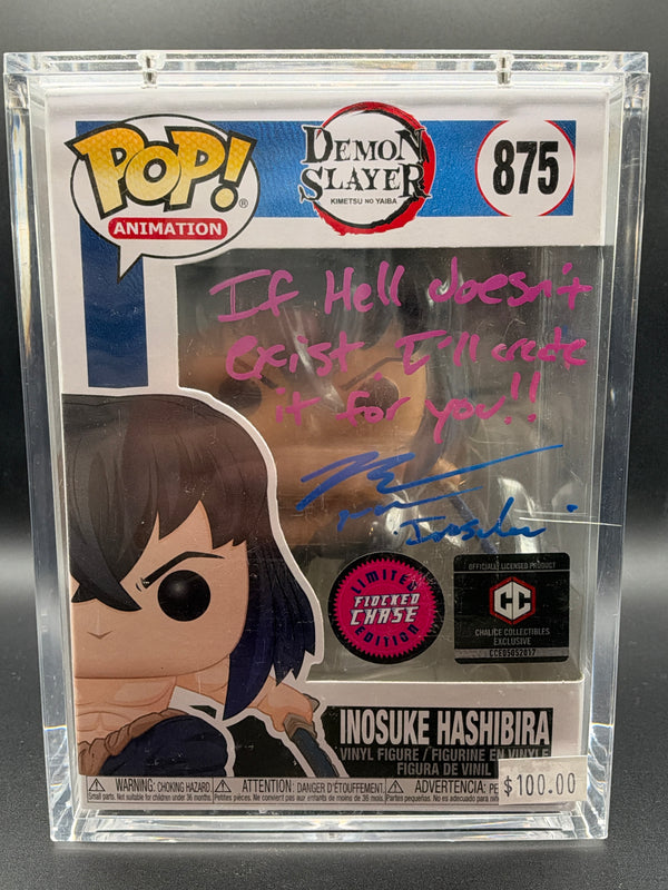 Funko PoP! Animation: Demon Slayer: Inosuke Hashibira - 875 - Signed w ...