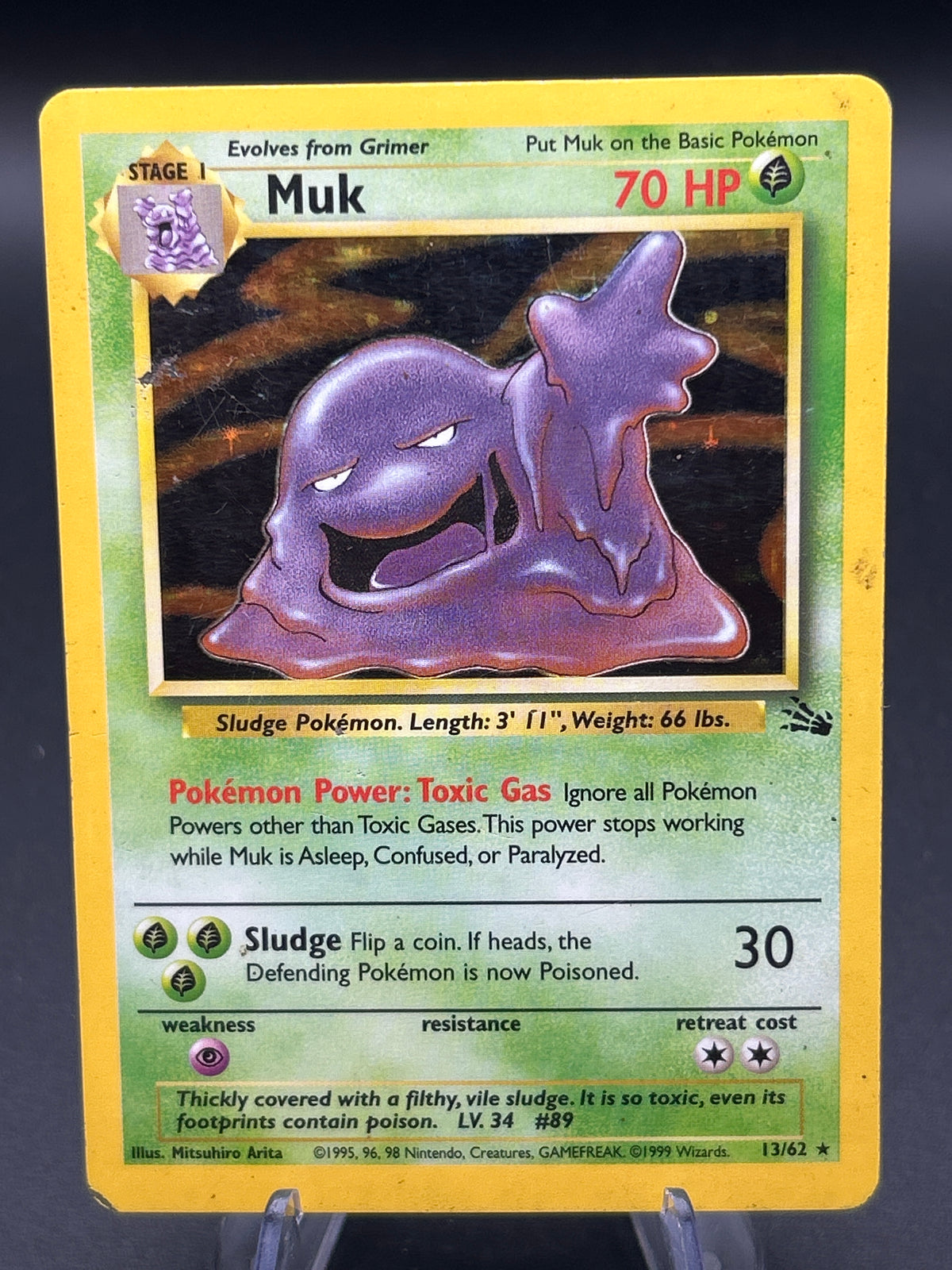 Pokémon TCG 1999 Muk - 13/62 - Fossil Holo