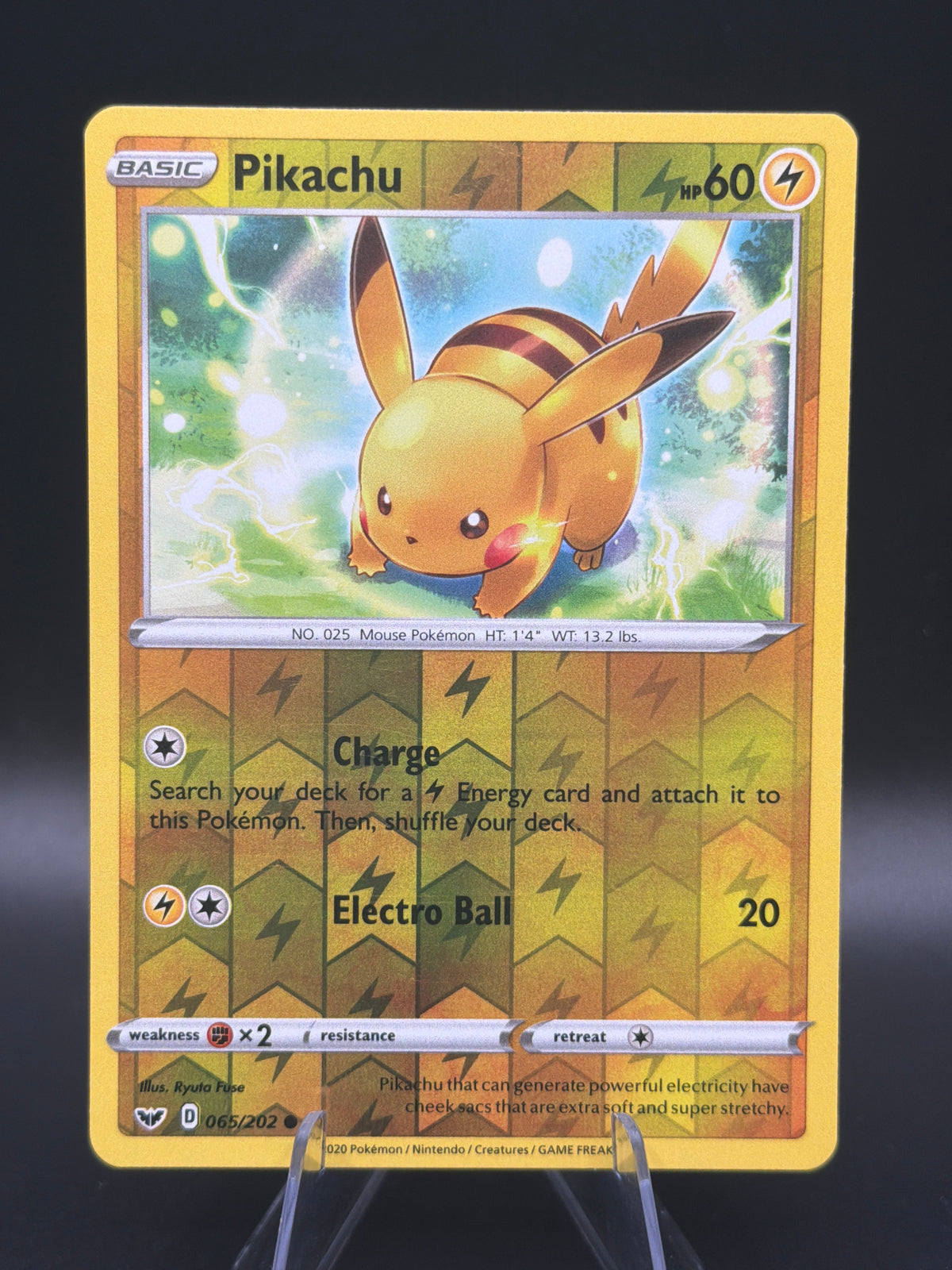 Pokémon TCG: Pikachu 65/202 Pokemon Sword & Shield [Reverse Holo]
