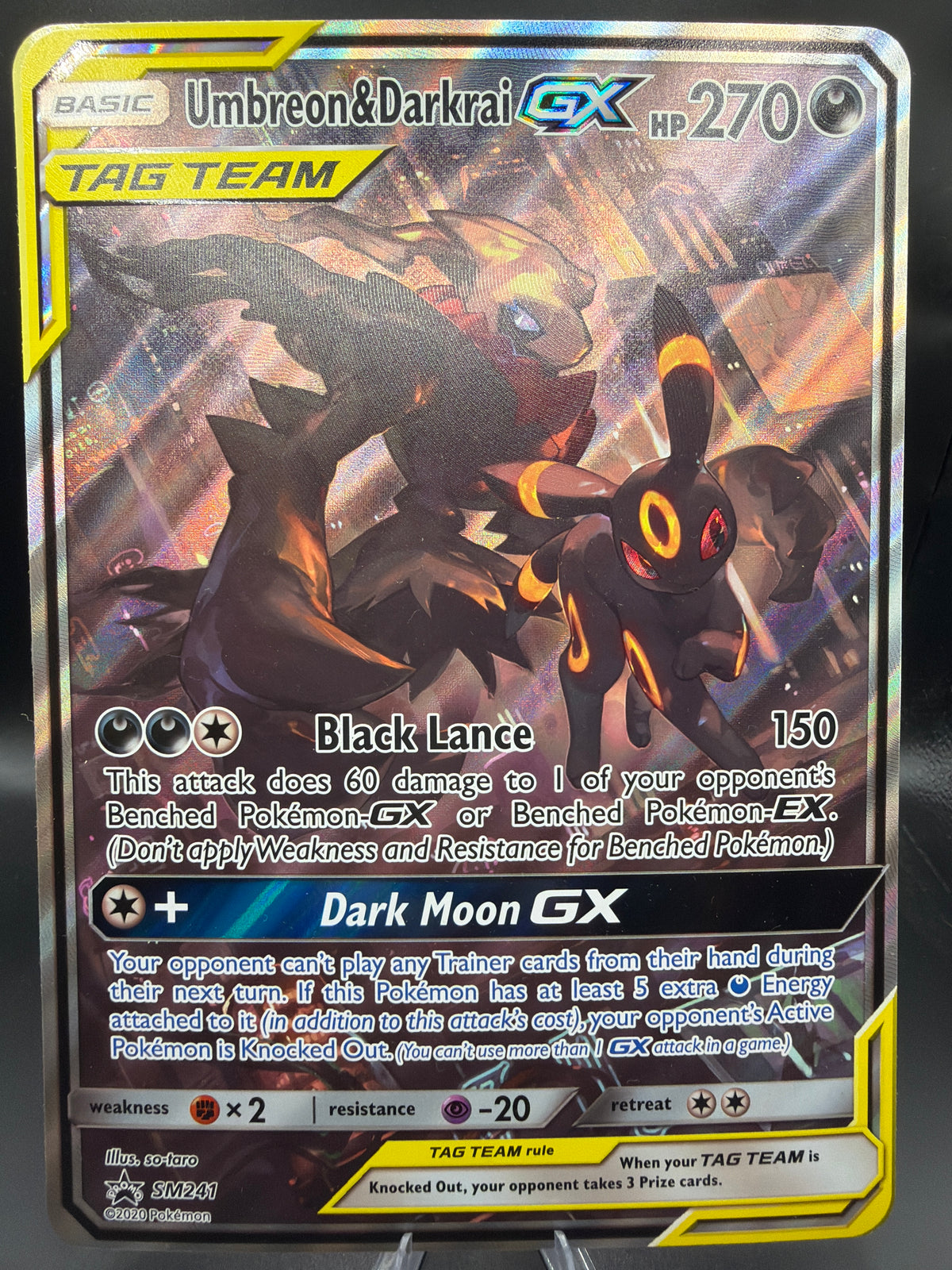 Pokemon TCG - Umbreon & Darkrai GX Tag Team - Promo - SM241 JUMBO CARD