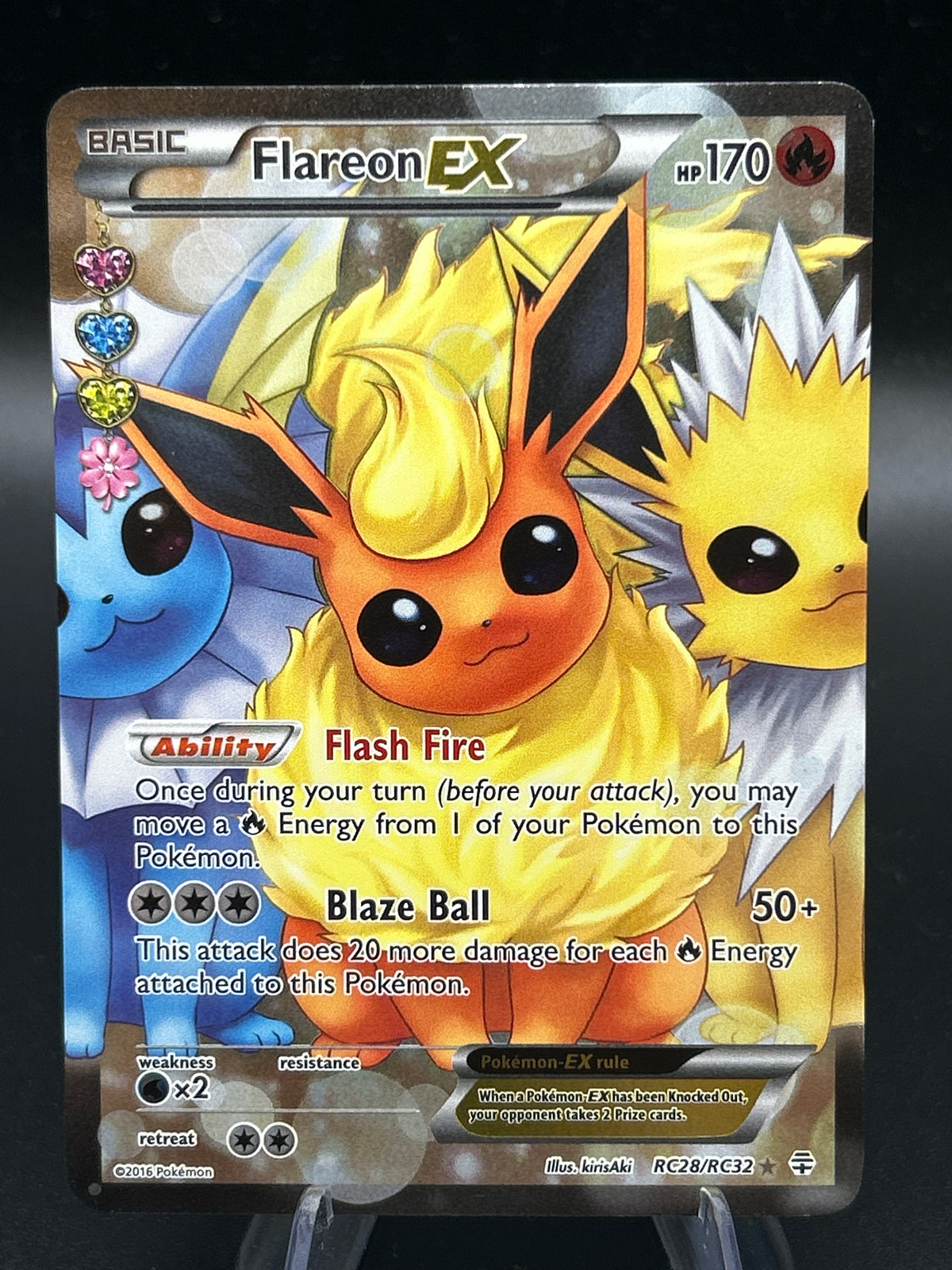 Pokémon TCG: 2016 Flareon EX RC28/RC32 XY: Generations Radiant Collection