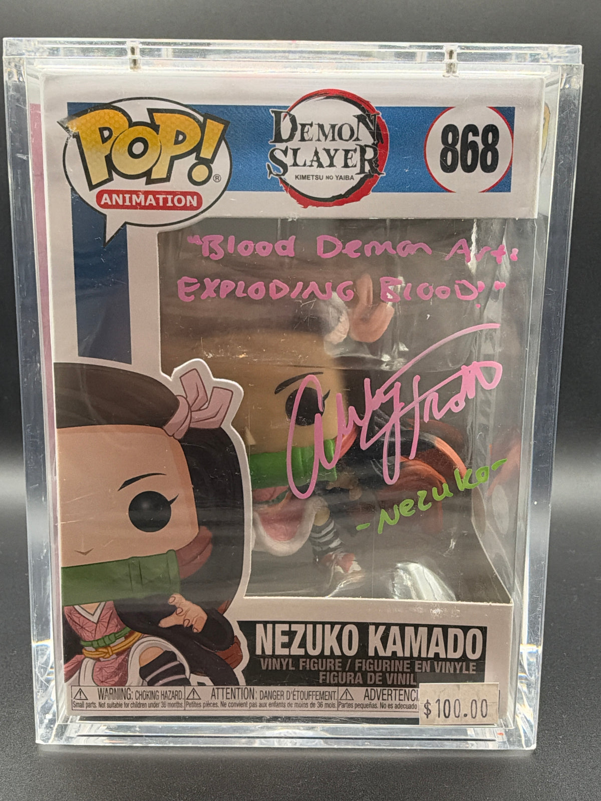 Funko PoP! Animation: Demon Slayer: Nezuko Kamado - 868 - Signed with Quote