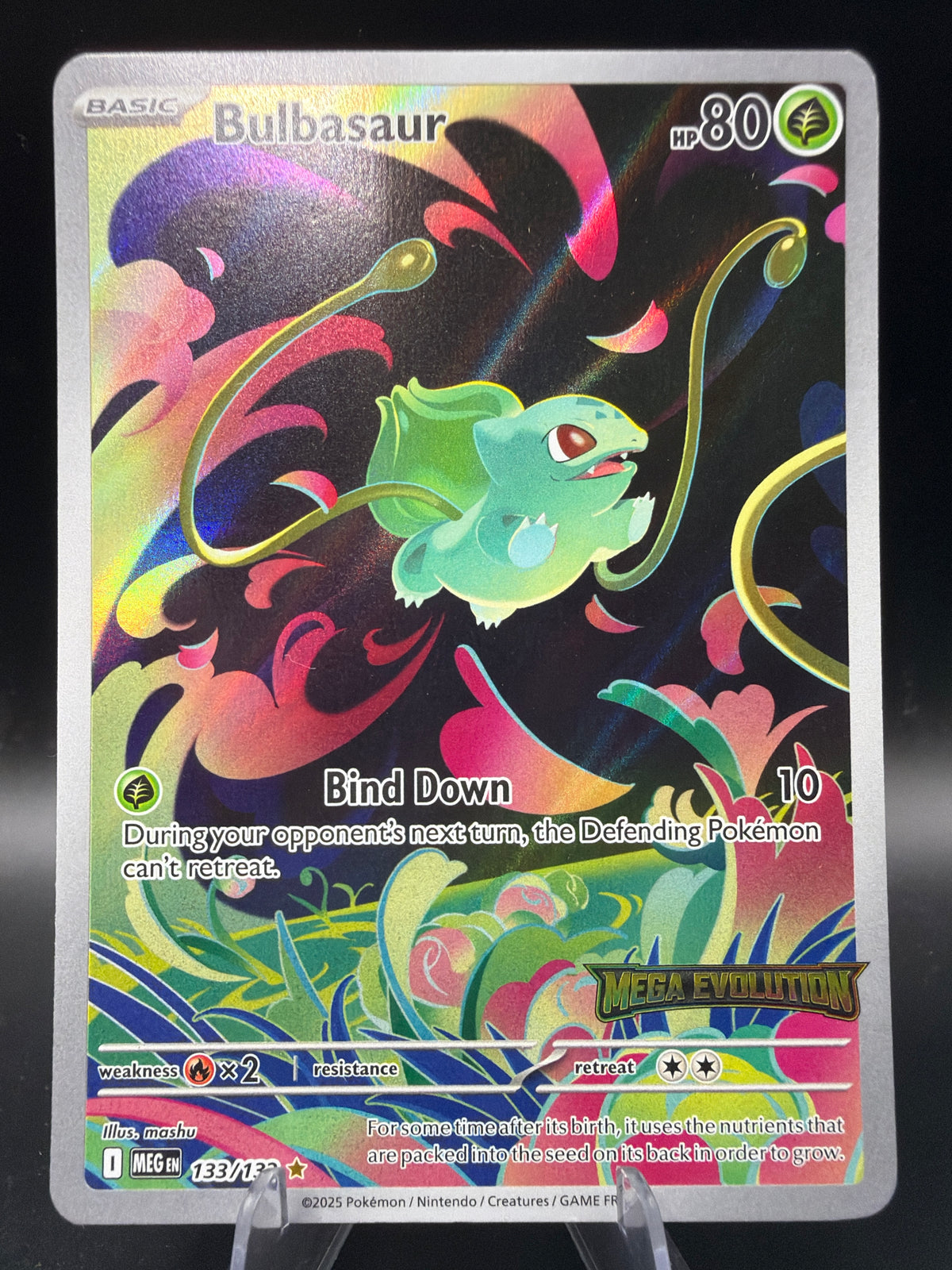 Pokémon TCG: 2025 Bulbasaur - 133/132 - MEG: Mega Evolution Stamp