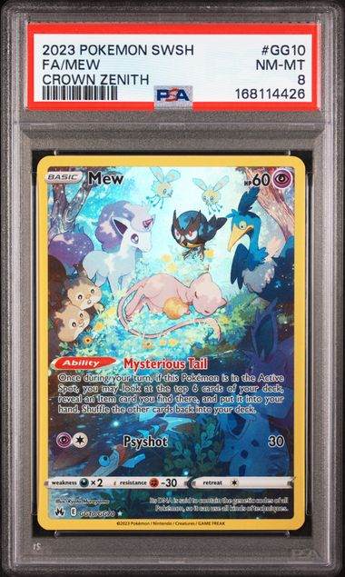 PSA 8 Pokémon TCG: 2023 Mew - GG10/GG70 - SWSH: Crown Zenith Galarian Gallery