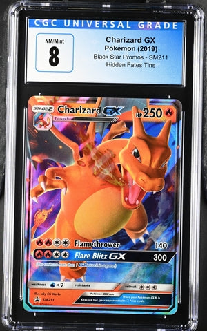 CGC 8 Pokémon TCG: 2019 Charizard GX Sm21 - Black Star Promos - Hidden Fates Tints